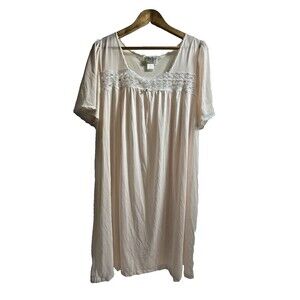 Amanda Stewart Intimates Women’s Gown Size 2X In A Pink Peachy Knee Length